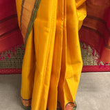 Vera Small Bordered Kanchipuram Silk Saree - Yellow
