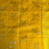 Sequinned floral matka organza saree