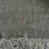 Fern Embroidered Organza Silk Saree - Black