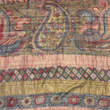 Forest Raga Tussar Kalamkari Saree - Maroon