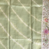 Hand embroidered shibori tussar saree