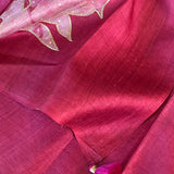 Ombre tussar applique saree