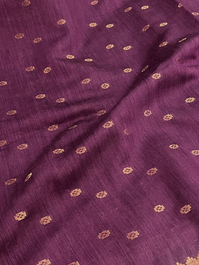 Dipta -plum and gold handwoven silk saree 3