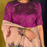 Sparkler Sequin Silk Blouse - Amethyst