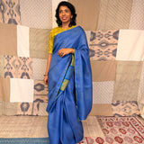 Mishrita Organza Flip Saree - Cobalt