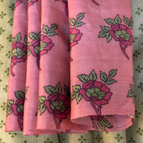 Veena Tea Rose Tussar Saree - Pink and Green