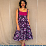 Elements Gemstone Pintuck Ikat Dress - Amethyst