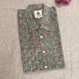 Green Floral Men's Shirt