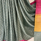 Veena Dewdrop Tussar Saree - Rainbow