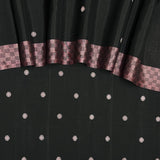 Vera Chessboard Border Kanchi Silk Saree - Black