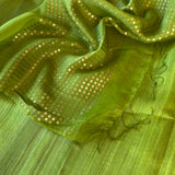 Sequinned matka silk saree