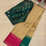 Mohana Ganga Jamuna Bordered Kanchi Silk Saree - Red