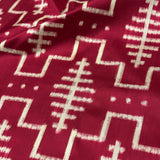 Handwoven Ikat Silk Saree - Vermilion