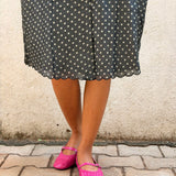 Black Bandhani Silk Shirt Dress