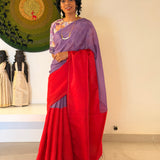 Mishrita Colour Blocked Chiffon Saree