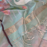 Organza jamdani saree