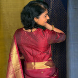 Sparkler Sequin Silk Blouse - Ruby