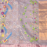 Ponduru Khadi Handwoven Saree - Lavender