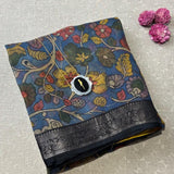 Sameeksha organza kalamkari saree