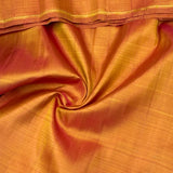 Lavanyam Plain Kanchipuram Silk Saree - Orange