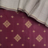 Ranya checked organza korvai kanchipuram silk saree