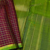 Charita chettinad checked Kanchipuram silk saree