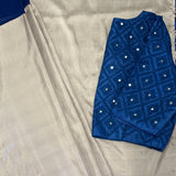 Mishrita Colour Blocked Chiffon Saree