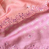 Ombre tussar embroidered saree