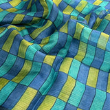 Turquoise Silk Kota Saree