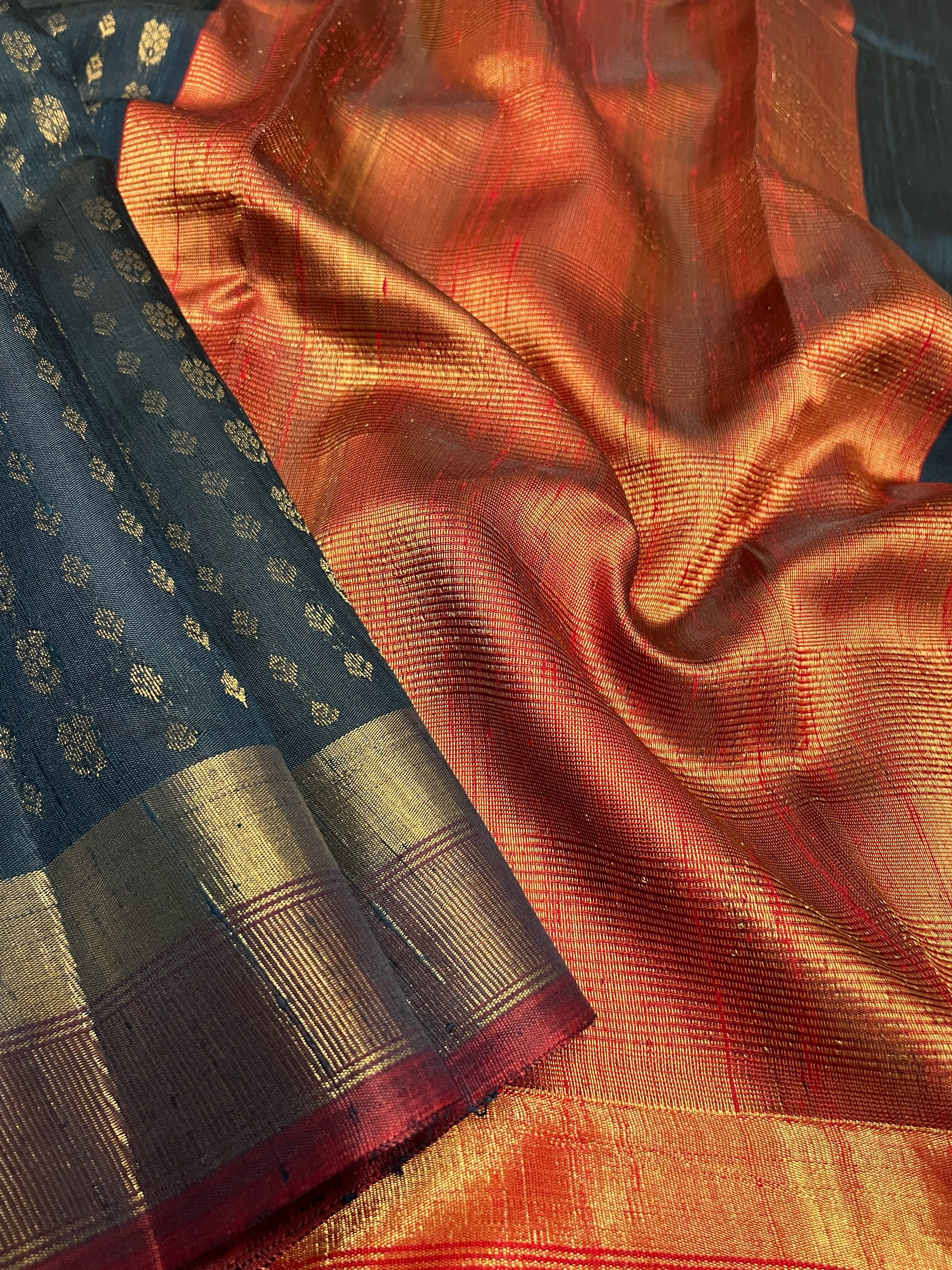 Tussar gold zari woven saree