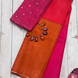 Mila ombre kanchi silk saree