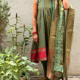 Mishrita Kota Dupatta - Green