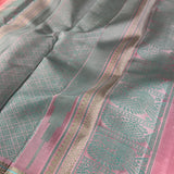 Kimaya swan and paisley silk saree