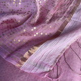 Metallic zari striped organza saree