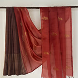 Madhura Paperflowers Kanchi Organza Saree - Coral