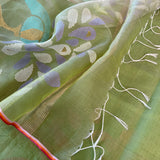 Sequinned handwoven organza saree