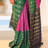 Mila Foliage Kamadhenu Kanchipuram Silk Saree