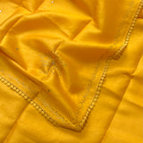 Tussar mukaish work saree