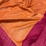 Veena Checks Tussar Saree - Pink