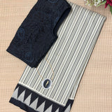 Handloom Ikat Silk Saree - Beige