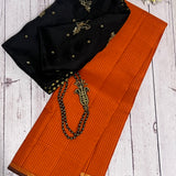 Charita Grids Kanchipuram Silk Saree