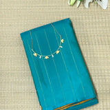 Ranya Chevron Kanchipuram Silk Saree - Teal