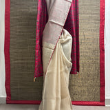 Mishrita Organza Flip Saree - Beige