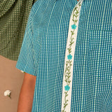 Flowerbed Bramble Embroidered Placket Shirt - Blue Sky