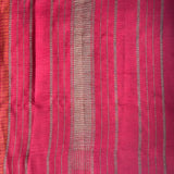 Kalpataru Floral Checks Kalamkari Silk Saree - Mustard