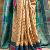 Mila Diamond Thread Woven Border Silk Saree
