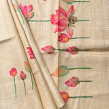Veena floral tussar saree
