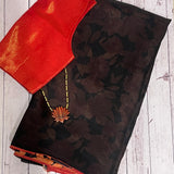 Black  Organza Flip Saree
