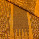 Mishrita Peacock Border Chiffon Saree - Black & Yellow