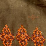 Tuhina Sage Green Kutch Embroidery Organza Saree